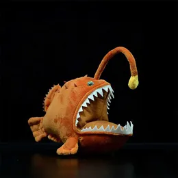 Stuffed Plush Animals Simulation Anglerfish Plush Toy Simulation Deep Sea Fish Animal Soft Stuffed Pillow Doll For Kids Birthday 25CM L230707