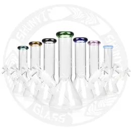 8 pollici bong dab rig pipa ad acqua Narghilè classico bicchiere base riciclatore di vetro Tabacco Tubi di fumo Piattaforme petrolifere Mini pipa da fumo Bocca colorata Ciotole da 14,4 mm