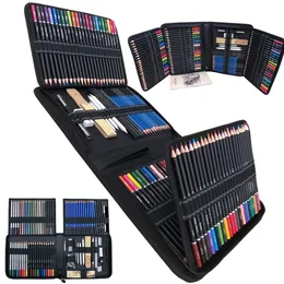 Malerei Lieferungen 95144PCS Farbstift Skizze Bleistifte Set Zeichnung Kunst Werkzeug Kit Aquarell Metallic Öl Für Künstler 230706