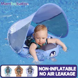 Zabawa w piasku Zabawa wodna Mambobaby Baby Basen Float Blackproof Mata basenowa dla niemowląt Nie nadmuchiwana boja Nation z parasolem Zabawki plażowe na 3-24 miesiące 230706