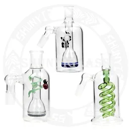 14mm 18mm Ash Catcher Hookah para Dab rig Glass bong 45 90 Smoke Accessories Mixed Color with the Panda Showerhead Perc Tobacco Accessory from shunyiglass