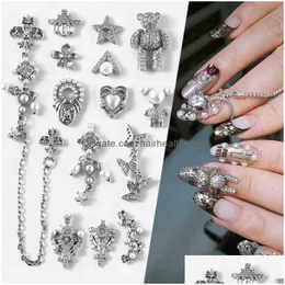 Nail Art Charms Rhinestones On Nails: 3D Bear Butterfly Nail Art Charms Rhinestones On Nails: 3D Bear Butterfly