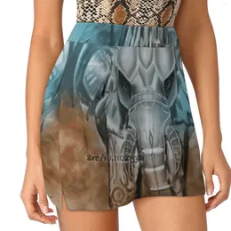 Skirts Techphant Women Mini Skirt Two Layers With Pocket Sport Fitness Running Skorts Elephant Tech Futuristic Sf Fantasy