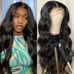 13X6 HD Transparent människohår Peruker för kvinnor Brazilian Body Wave Spets Frontal Peruker Förplockade