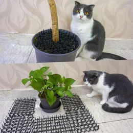 猫キャリア 12 個ガーデンスキャットマット抗猫とげストリップ遠ざける安全なプラスチック園芸保護サプライドロップ