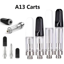 A13 Vape Carts Bulb Pyrex Fat Glass Disposable Cartridge 0.5ml 1.0ml Vape Oil Atomizer 10.5mm Diameter 510 Thread Thick Oil Cartridge Manufacturer Supply