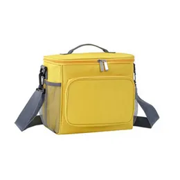 Portable Reusable Lunch Bag Insulated Lunch Cooler Tote Bag Leakproof Thermal Cooler Sack Food Handbags Case Picnic Single Shoulder Handbags W0058