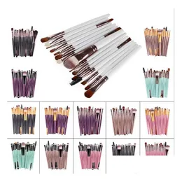 Makeup Brushes 15Pcs Professional Make Up Set Foundation Blusher Powder Eyeshadow Blending Eyebrow Drop Delivery Health Beauty Tools Dh26R