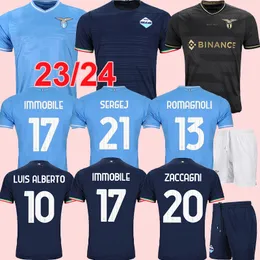 2023 2024 Lazio koszulki piłkarskie Home Away IMMOBILE SERGEJ koszulka piłkarska 10. rocznica specjalna 23 24 ZACCAGNI LUIS ALBERTO PEDRO CASALE mężczyźni zestaw dla dzieci maglia Uniform