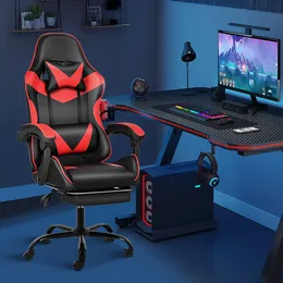 Dubbin Gaming Chair, Ergonomic Office Chair High-Back Swivel Chair With Foot Rest and Lumbal Support