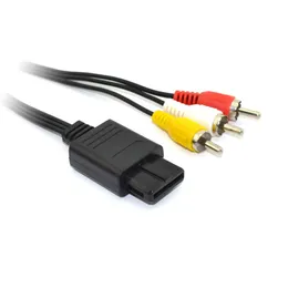 Outros acessórios 10 peças de alta qualidade 180 cm 6FT AV TV RCA cabo de vídeo para cubo de jogo para SNES para Nintend para N64 64 230706