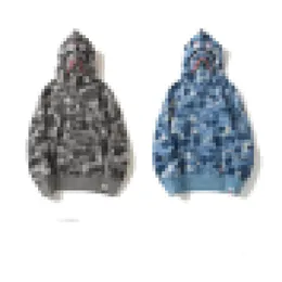 Купание новая модная марка диагональная Zipper Honeycomb Shark Camouflage Kangaroo Pocket Hoodie