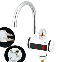 Rubinetto scaldabagno elettrico da cucina a punto croce Scaldabagno a flusso 110v Rubinetto acqua calda senza serbatoio 220v per la casa Portatile istantaneo