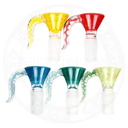 14mm glasskål vattenpipa Hane Ledhandtag Vacker Slidskål Amerikansk färg Rod rökning Tillbehör Till Bongs Vattenpipa Tillverkare