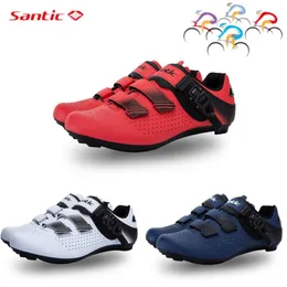 Footwear Santic Shoes for Men Lightweight High Quality Breathable Nonslip Cycling Sneakers Mtb Road Racing Sports Shoes