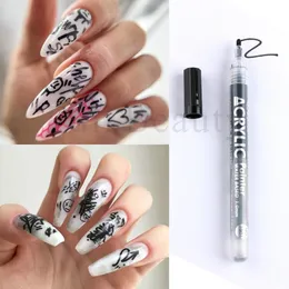 Żel do paznokci Nail Art Graffiti Pen Wodoodporny Malowanie Marker do Paznokci Neon Żel Polski Rysunek Ołówek Pędzle Do Manicure 230706