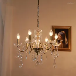 Candeeiros Pendentes Luxo Fantasia Latão Ouro K9 Cristal Moderno E14 Sala de Estar Quarto El Apartamento Rússia Coreia Lustre Luzes