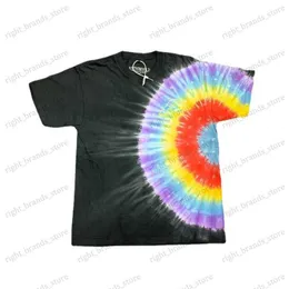 Men's T-Shirts 22SS high quality 1 1 Music Festival Tour Tie Dye Print Astroworld T Shirt Men Women EU Size 100% Cotton Top Tees T230707