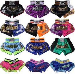 شورت الرجال Kickboxing Fight Tiger Muay Thai Shorts الكبار الأطفال التطريز التنفس ركلات الملاكمة الرجال الرجال يتصارعون سروال Sanda MMA 230706