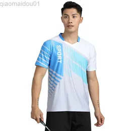 Мужские футболки Новые спортивные теннисные рубашки Мужские футболки бадминтона Quick Drytable Fashion Casual Jerse