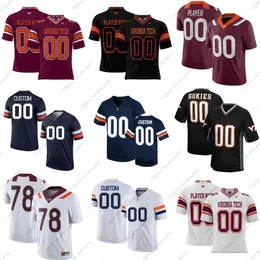 Custom NCAA Virginia Cavaliers College Fotbollströjor Brun Foston Griese Hollins Jones Kotter Pace Davies Fields Gibson Starling Tennyson Twitty Washington