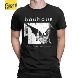 Męskie koszulki Bauhaus skrzydła nietoperza Bela Lugosis Dead T Shirt dla mężczyzn 100% modna bawełniana koszulka z wycięciem pod szyją koszulki z krótkim rękawem topy Plus rozmiar 230707