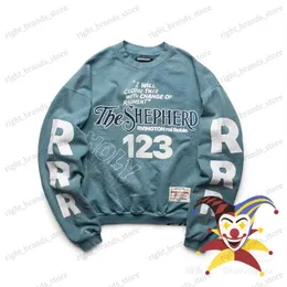 남성용 후드 땀 셔츠 빈티지 RRR123 홀리 클럽 스웨트 셔츠 남자 여자 1 1 최고 품질 세척 RRR-123 크루 넥 대형 후드 T230707