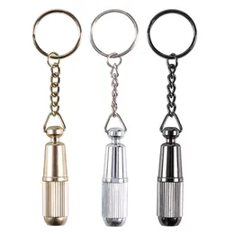 Cigar Punch Cutter Blade Key Ring Chain Wisiorek Draw Hole Opener Cygara Cutter Gadżety Kieszeń Rzeźbione Paski Okrągłe Cygaro Nożyczki