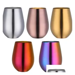 Tumblers 304 Paslanmaz Çelik Tumbler Yuvarlak Bira Kupaları Yaratıcı Soğuk İçme Kupası Bar Shaker Aile Su Kahve Bottlet2i5274 Drop de DH9EF