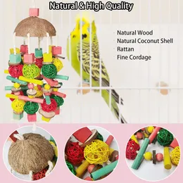 Papageienspielzeug Aus Holz Für Große Vögel – Bunte Kauspielzeuge Für Aras, Kakadus & Graupapageien, 45,7 Cm