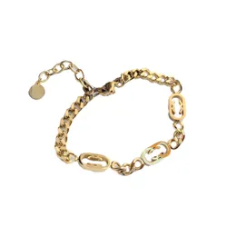 Non fading Chain Designer Bracelet for Women Brand hollow out Style Bracelet Luxury Letter Logo Bracelet Party Wedding Stainless Steel Jewelry