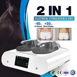 7 Tesla ems corpo sottile RF HIEMT macchina di bellezza body building Riduzione del grasso 2 maniglie lavorano insieme Approvato CE