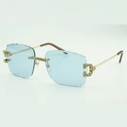 جديد 3524014 Diamond Claw Sunglasses Legs و Cutting Lenses 3.0 Shight 58-18-135mm