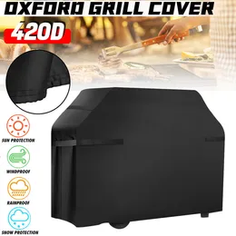 BBQ-Werkzeuge Zubehör 420D wasserdichte Abdeckung für den Außenbereich, schwerer Grill, Anti-Staub, Regen, Gas, Holzkohle, Ofen, Garten, Grill, Schutzhaube 230706