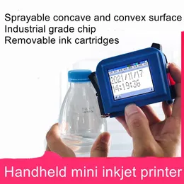 Väskor Automatisk handhållen kodning Hine Inkjet Printer Print Production Date Bottle Cap Plast Packaging Bag Mini Inkjet Artifact