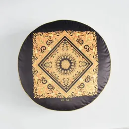 Fronha de luxo Fronha redonda de luxo para travesseiros 45 cm Decorar casa cama Fronha de linho Almofada de veludo Almofada de algodão Capa de corpo Boho Designer 2023