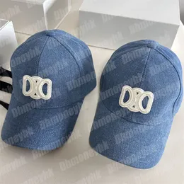 Man Lyxdesigner Cowboy Ball Keps Denim Blå Basebollkepsar Mode Kvinnor Dome Fedora Ce Casquette Sport Golfhatt Sunbonnet