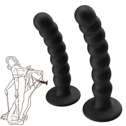 Sucking Cup Anal Beads Soft Silicone Butt Plug Prostate Massage Anus Masturbator Vagina for Adult Sex Product Intimate Goods 80% Online Store 50% factory store sale