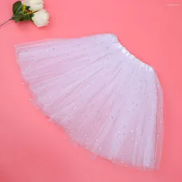 Skirts Glitter Sequined Tutu Skirt Tulle Set Ballet Triple Layer Dance For Girl Dress Birthday Party
