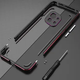 Брюки для Xiaomi Mi 11/11 Pro/ 11 Ultra Altra Alminum Metal Prame Bumper Crase Cover Case+ Carmera Protector просто