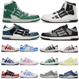 Designer Casual Shoes Men Women Skel Top Low sneakers mens Genuine Leather Dress Shoes Black grey white green lilac orange lime red Light Blue luxury sports trainers