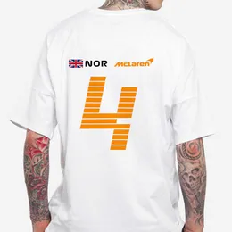 Lando Norris Mclaren Team Classic Tshirt Mężczyźni Fani Formuły 1 Racing Topy Rozmiar UE 100% Bawełna Druk Męskie koszulki z krótkim rękawem Ug9j