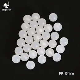 15mm Polypropylene ( PP ) Sphere Solid Plastic Balls for Ball Valves and Low Load Bearings, Flotage Valves and Fluid Level Indicator