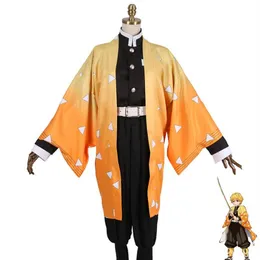 악마 슬레이어 kimetsu no yaiba zenitsu agatsuma cosplay costume2729