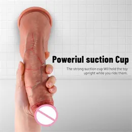 Super Real Skin Silicone Big Huge Dildo Realistic Suction Cup Cock Male Artificial Rubber Penis Dick Sex Toys for Women Vaginal 70% Outlet Store Sale factory sale