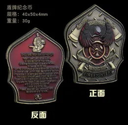 Artes e Ofícios Escudo de Penas Medalha Comemorativa Moeda Militar Moeda de Desafio Cross border
