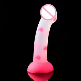 Erwachsene Toys Silicon Jelly Heart Dildos Strapon Dildo weiche künstliche realistische bunte große Penis Sex für Frau 230706