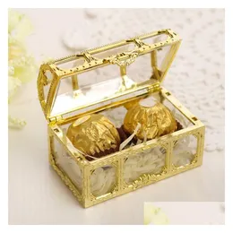 Gift Wrap Treasure Chest Candy Box Wedding Decorations Favor Mini Boxes Food Grade Plastic Transparent Jewelry T2I5566 Drop Delivery Dhqt1