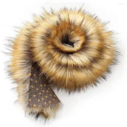 Halsdukar 1M 7cm Faux Raccoon Fur Trim Apparel Strip