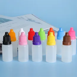 100 Pcs 5ml (1/6 oz) Plastic Dropper Bottles Caps Tips For E Vapor Liquid 5ml